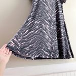 Torrid Dark Grey & Pink Zebra Hacci Mock Neck Trapeze Dress, Size 1X Photo 8