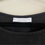 Bryn Walker Fran Basic Light Linen Round Neck Ruffle 3/4 Bell Sleeve Top Size L Photo 3