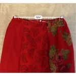 Chico's  Red Midi Mermaid Tiered Silk Skirt sz 1 Photo 4