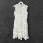 H&M White &  Cream Sleeveless Minimalist Dress Chic Unique NWT Size 10  Studio Photo 1