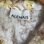 ALEMAIS linen floral mini dress 8 Green Photo 4