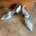 Jeffrey Campbell Valenti Patent Leather white rhinestone bow embellished heels Photo 0