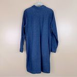 J Jill Blue Denim Long Roll Tab Sleeve Shirt Dress Medium Photo 8