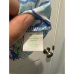 Lilly Pulitzer  Womens Wynne Casual Top Blue Floral Short Sleeve Off Shoulder M Photo 2