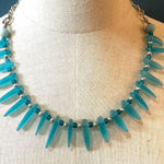 Amazonite and blue sea glass necklace Photo 0