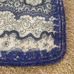 Calypso St. Barth  Silk Sheer Sparkle Coverup Blue White Floral XS Photo 2