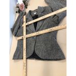Apt. 9  Black White Tweed Blazer Jacket Removable Faux Fur Collar Single Button Photo 5