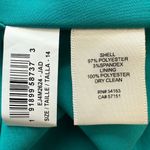 Eliza J Ruffle Satin Mermaid Maxi Gown Women's 14 Jade Green Formal Slit NWT Photo 16