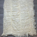 Y2K Yellow Lace Mini Skirt Melograno Rico Feminine Womens‎ Medium Pencil Skirt Photo 0