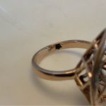 FINE STERLING SILVER 925 W/ A COPPER TINT HEART SHAPED AMETHYST PUFFED RING (8) Photo 9