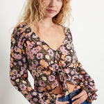 Free People Maybel Floral Blouse Size Medium Photo 0