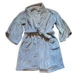 Stars Above  Women’s Cozy Gray Plush Robe Photo 0