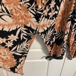 Billabong  Floral Kimono Coverup Black White Bohemian Beach Tie Waist‎ Resort Photo 3