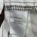 JCP Zebra Striped Flat Front Chino Shorts Size 4 Brown White Brown Photo 5