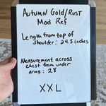 Mod Ref  Rust V Neck Top Womens XX Large Autumn Gold Short Sleeve Photo 9