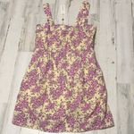 Heartloom  Nicka Purple and Pale Yellow Floral Mini Dress Size Small NWT Photo 5