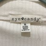 Eye Candy  Cream Ribbed Long Sleeve V-Neck Bodysuit Photo 4