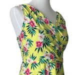 Lands' End Lands’ End Swim Dress Wrap Top Skirt Yellow Tropical Floral Women’s Size 12 Photo 10