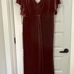 Dylan Revelry Gwen Velvet Dress terracotta size 22 Photo 0