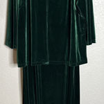 Joan Rivers  Womens 1X Petite Green Velvet Maxi Dress Cardigan Holiday Party Photo 0
