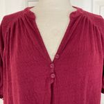Free People  ruched sleeve top, womens oversize xs short sleeve peasant blouse Photo 6