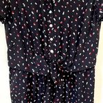 J.Jill Side Slit Waist Tie Ditsy Floral Jumpsuit Size S Photo 12