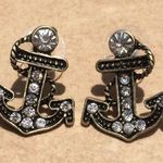 Antique Gold Statement Anchor Beach Stud Earrings Photo 0