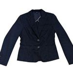 Banana Republic Y2K  Navy Blue Twill Blazer Jacket Womens 4 Corpcore Workwear Photo 0