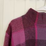Andrea Jovine NWOT  women’s purple mock neck wool blend soft plush knit sweater M Photo 2