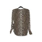 Joie new  𒀭 aso TV Tariana Long Sleeve Silk Leopard Print Top 𒀭 Light Taupe 𒀭 L Photo 11