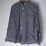 J Crew Factory Blue White Gingham Check Collar Cotton Button Down Shirt 2XL Size 2X Photo 0