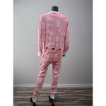 Lazy One Pink Moose Print Adult Onesie Pajamas Cotton Button Front Size L Size L Photo 2
