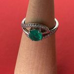 Bomb Party RBP2270 “Desert Sunset Bringback!” Emerald on Rhodium Size 9 Ring NWT Photo 0