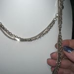MCM Vintage  Silver Tone with Faux Pearl Long Chain Necklace (shown double) Photo 6