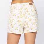 Judy Blue  Mid Rise Floral Print Denim Shorts Photo 1