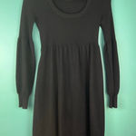 Calvin Klein Black Merino Wool Blend Sweater Dress | Long Sleeve Knit Midi | S Photo 0
