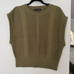 Olive Green Cable Knit Sweater Size XL Photo 0