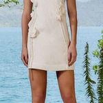 Farm Rio NWT  Off-White Sleeveless Euroflax™ Premium Linen Mini Dress Photo 0