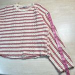 ZARA  Striped Textured Knit Cropped Sweater Long Sleeve Women's Size L Photo 7
