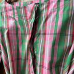 J.Crew Stretch Cotton Poplin Shirtdress Long Sleeve Midi Plaid Pink Green 10 Photo 5