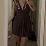 Forever 21 Brown embroidered mini dress Photo 0