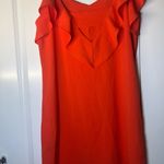 Felicity and Coco Isabella Ruffle Trim Dress L Slipdress Fire Coral New Orange Size L Photo 3