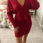 Lush Clothing Clothe Boutique Red Wrap Dress Photo 0