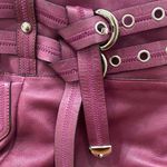 B Makowsky B. MAKOWSKY 100% Genuine Leather Magenta Purple Large Shoulder Bag Photo 9