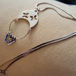 Monet  Vintage Gold Charm Holder Butterfly Necklace With Enamel Butterfly Charm Photo 0