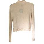 Forever 21 Oatmeal Beige Knit High Neck Long Sleeve Layer Sweater Size XL Photo 1