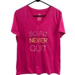 Athletic Works  L Pink So Fit Never Quit T Shirt Photo 0