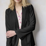 LC Lauren Conrad  Blazer Women's Medium Black Jacket Notch Collar 1-Button NWT Photo 0