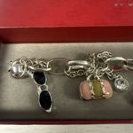 Guess Charm Bracelet Silver Tone Rhinestone Shoe Lipstick Sunglasses Bag NWT Photo 1