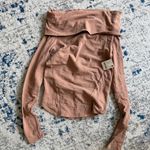 Free People NWT We The Free Iris Layering Top, tan, size S. Photo 2